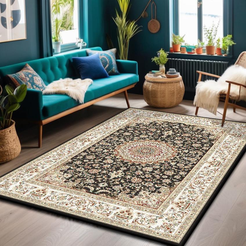 Bohemian Luxury Carpet for Living Room Antiskid Lounge Rug Soft Foldable Coffee Tables Mat Easy Cleaning Large Size Customizable