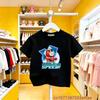 Cartoon Print Thomas Train Short Sleeve Tshirt Pure Cotton Summer Y2K Fun Trendy Design Casual Wear for Toddler Boys and Girls