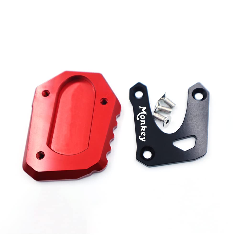 Motorcycle CNC Kickstand Foot Side Stand Extension Pad Support Plate Enlarged Stand for Honda Monkey 125 2024 2018 2019 2020 2021 2022 2023 (Titanium)