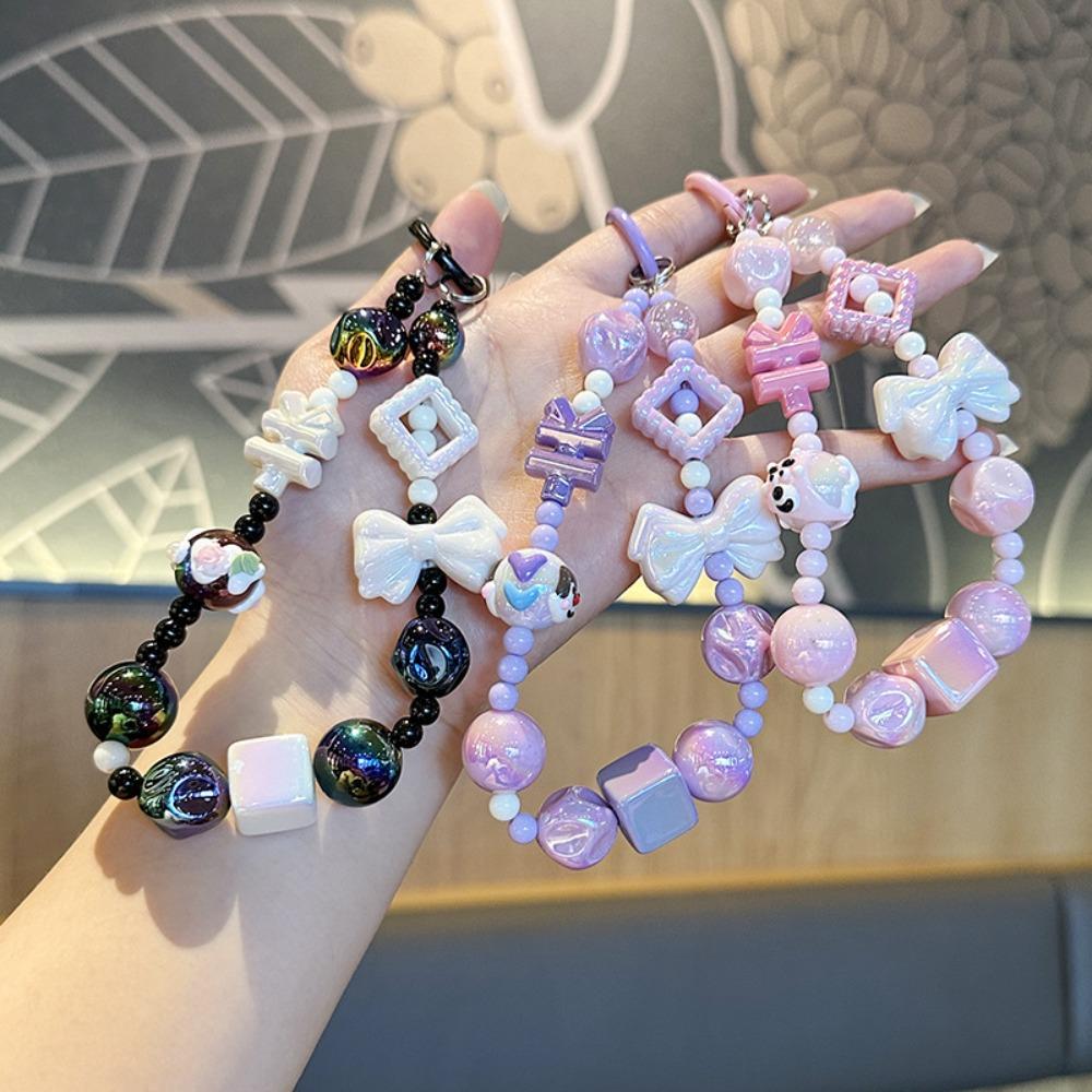 

Anti-Lost Mobile Phone Lanyard Strap Hand-beaded Car Keychain Creative Phone Hand Rope 3