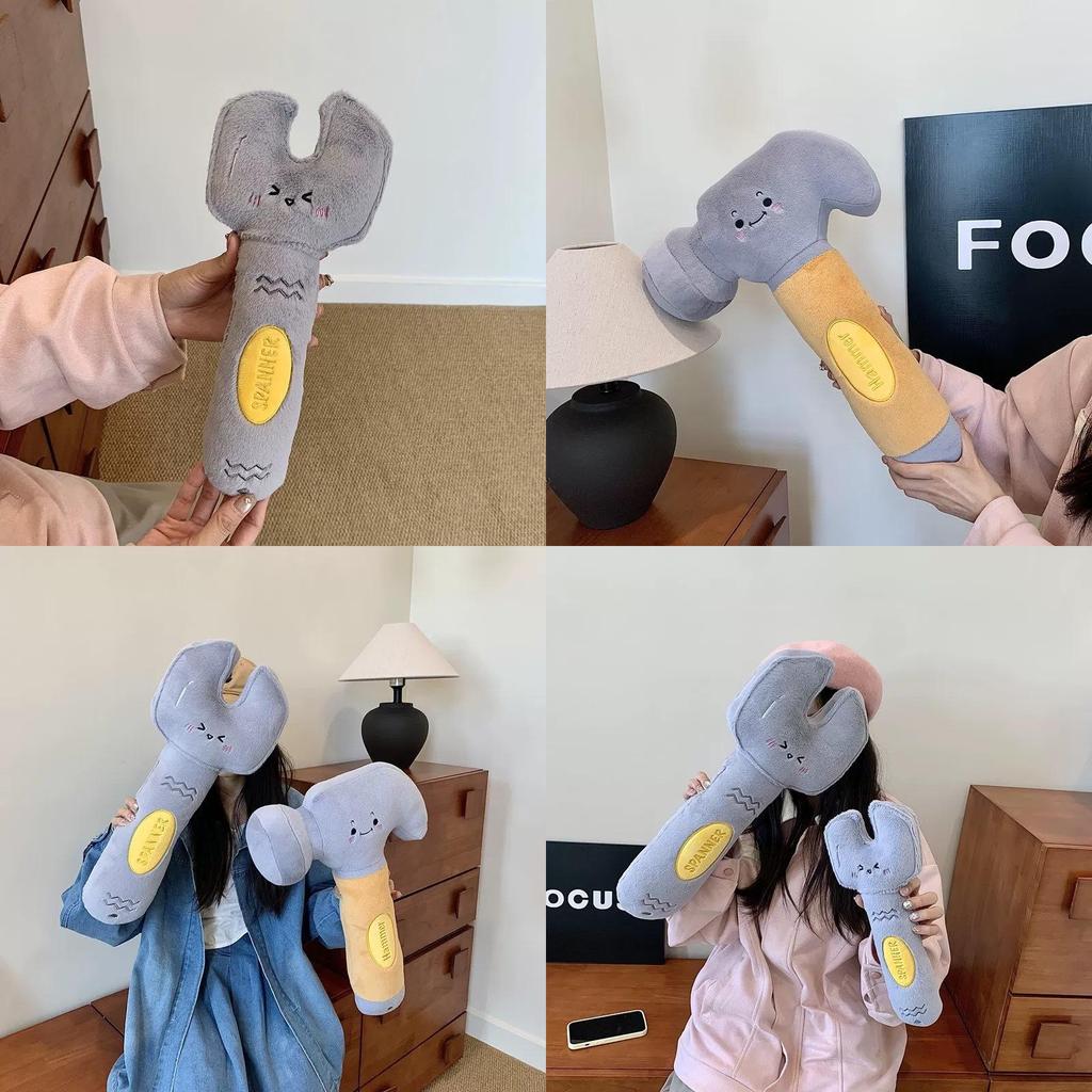 Martello Giocattolo Peluche Animale e Set Chiavi Inglesi per Bambini Regalo Creativo Animali di Peluche Interattivi
