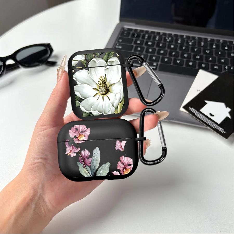 Case For Airpods 4 2 3 Pro3 Pro2 1 Pro Earphone Cases Cover Flowers Silicone