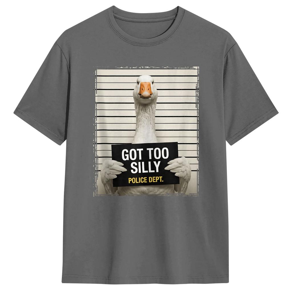 Got Too Silly Funny Goose Pun Goose TShirt Summer Harajuku TShirts Pure Cotton Crew Neck Plus Size Tees ShortSleeved Tops