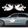 Ferocious Wolf Car Stickers Flame Shape Animal Pattern Car Side Door Vinyl Decals Self-Adhesive Auto Body Decoration Accessories