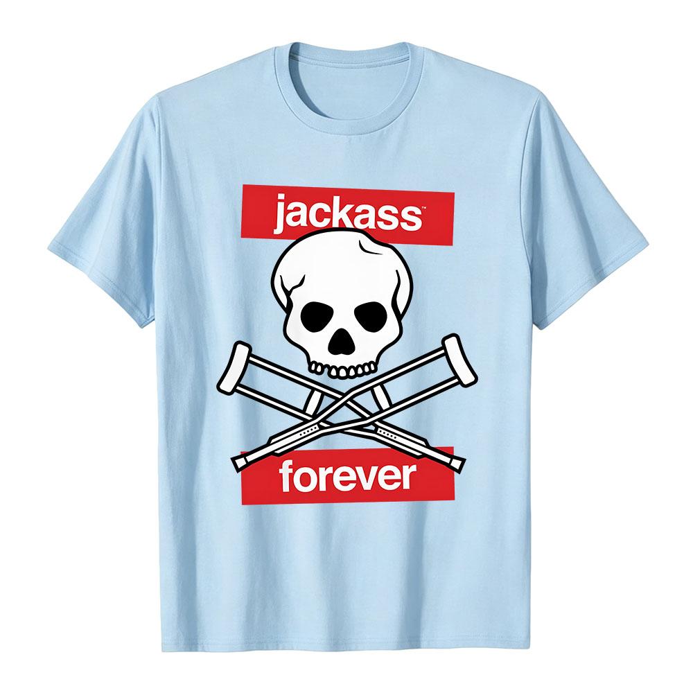 Forever Jackass Najlepsza i Ostatnia Koszulka Letnia Bawełniana Miękka Męskie Koszulki Unisex Streetwear Odzież z Nadrukiem Graficznym