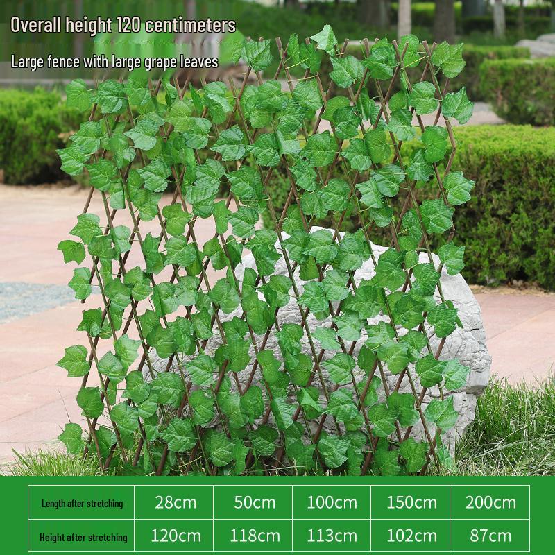 Retractable Wooden Picket Fence for Outdoor Greenery and Balcony Decoration