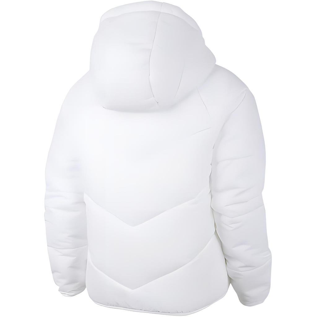 Nike Hřejivá bavlněná bunda s kapucí, ležérní sportovní, s dlouhým rukávem, dámská, bílá 869259-100