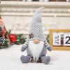 Weihnachten grau Gnome Weihnachten volle Puppe handgemachte spitze Hut Glocke Bart Zopf niedlich Desktop sitzend