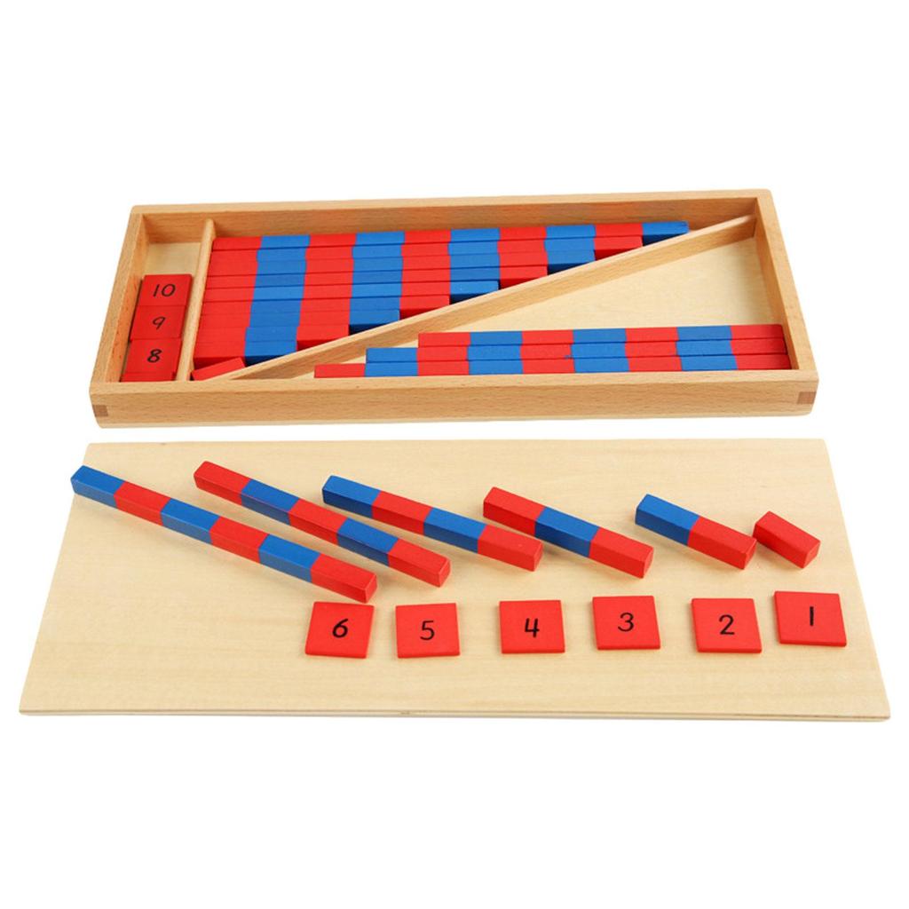 Montessori Numerical Rods Learning Bars Counting Cognition Multifunctional Math for Preschool