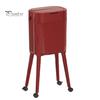 Kitchen Trash Can with Wheels Heightened Legs And Wheels, 16L Capacity Press On Lid Easy Clean Plastic Bin Garbage Bin, Retro Style Waste Container