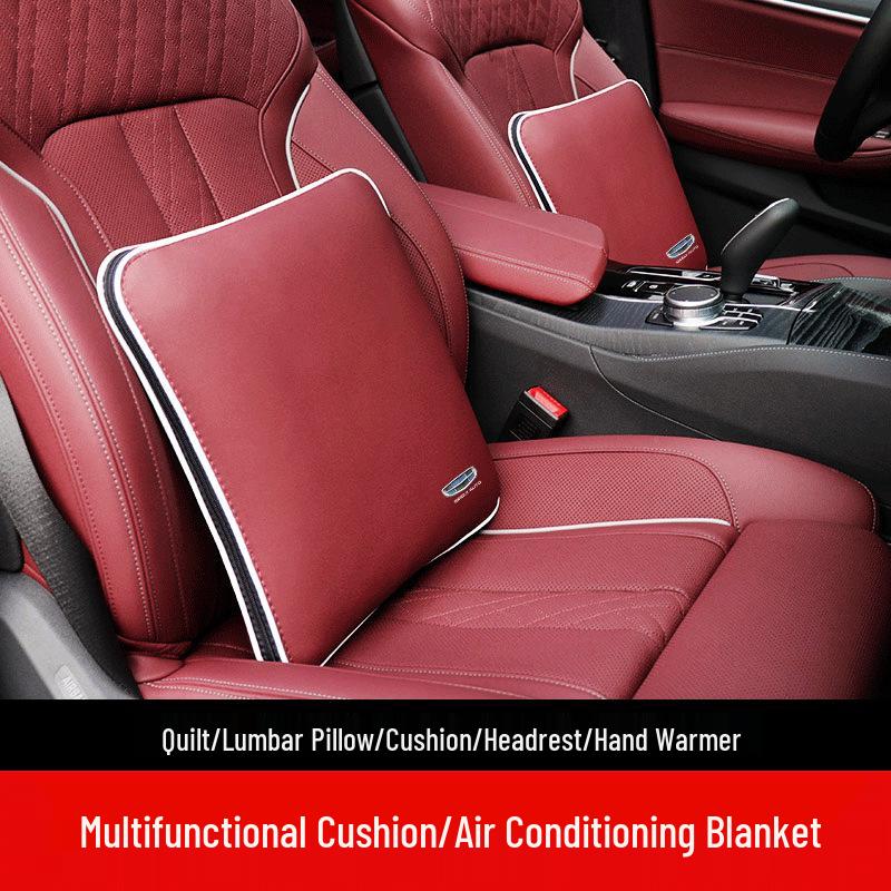 Compatible with Geely Xingyue, Xingrui, Emgrand S, Boyue, Vision X: Air-Conditioned Comforter, Pillow, and Lumbar Support Set.