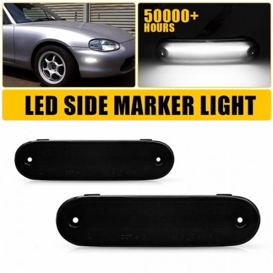 

For Mazda 1990-2005 Miata MX-5 White & LH RH Rear Side Marker Lights Set of 2