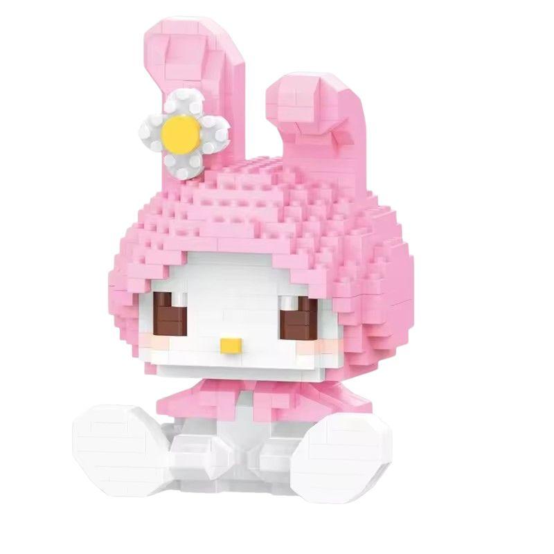 

Sanrio Building Blocks Cartoon Anime Hello Kitty, Yugui Dog, Kuromi Building Blocks Girl Children s Day Birthday Gift Ornament