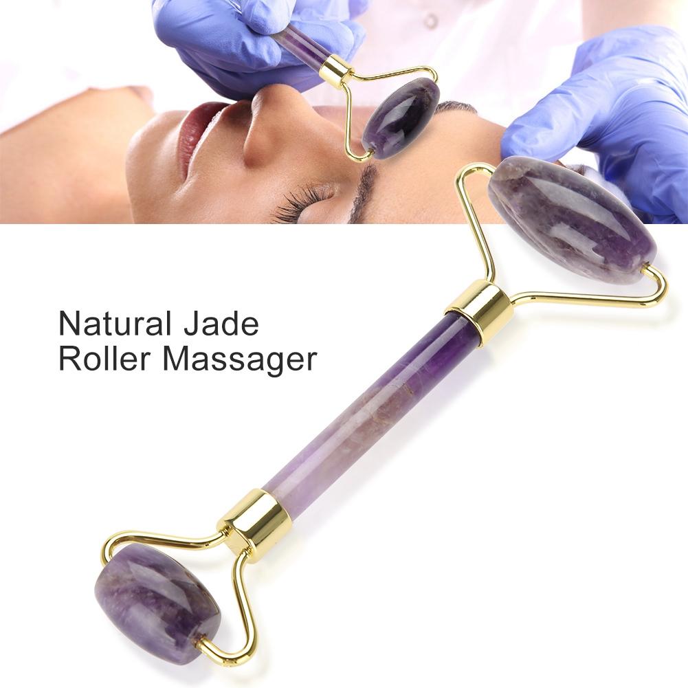 Natural Jade Roller Massage Amethyst Facial Massage Anti Wrinkle Anti Aging for Face Eyes