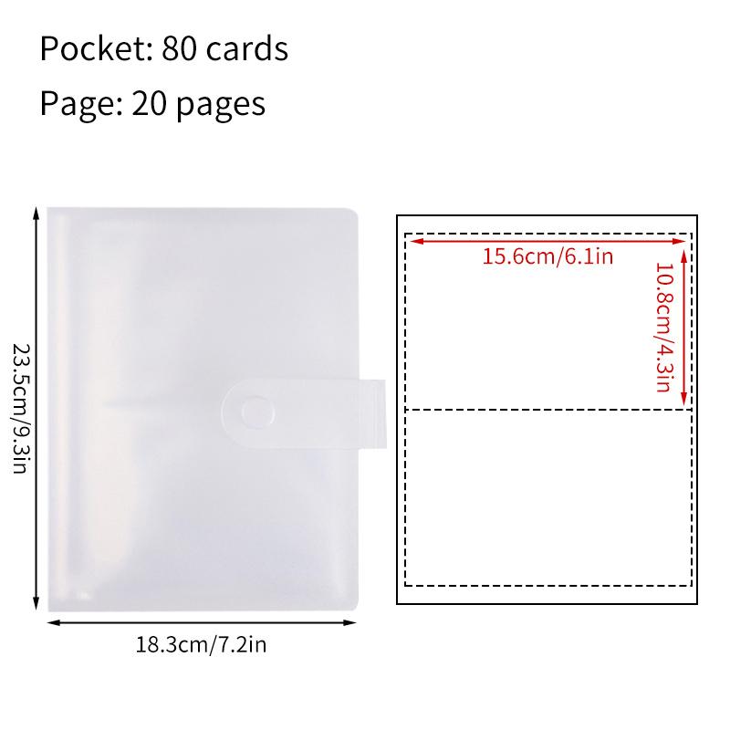 80/160 Cards Photo Albums 20pages Photocard Holder Kpop Albums for Cards Book Binding Machine Collector Book Album De Fotos