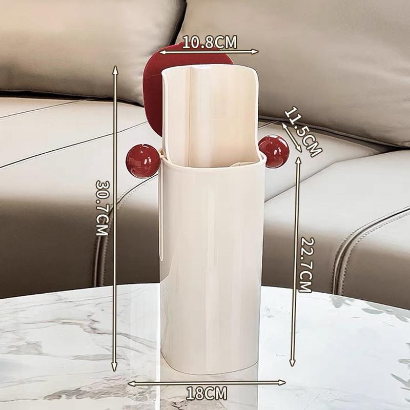 

Makeup Brush Storage Box Automatic Rising-lowering Desktop Lipstick Cosmetics Organizer Holder Dustproof Portable Large Capacity червоний