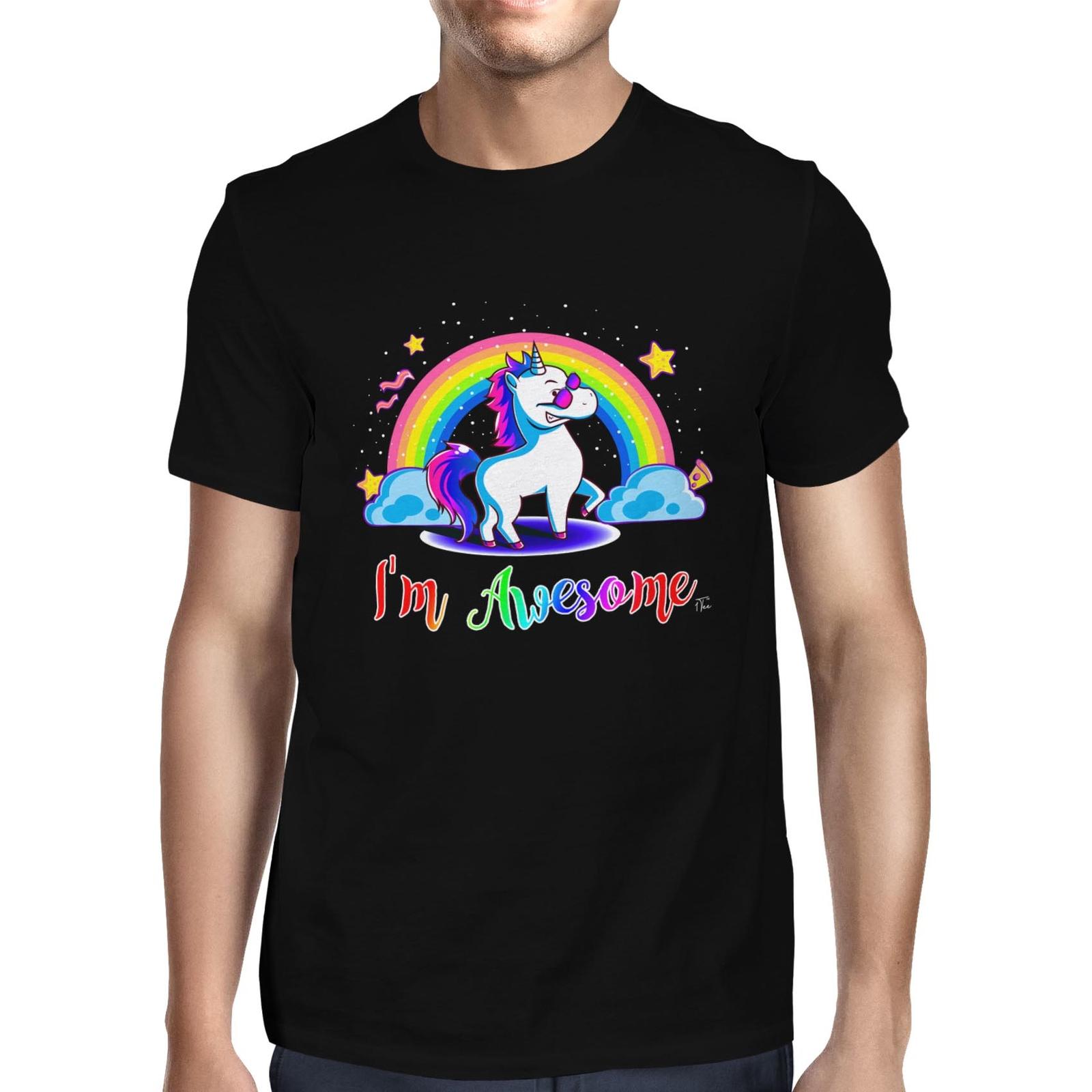 1Tee Mens I m Awesome, Unicorn Cute T-Shirt S