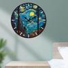 Nordic Acrylic Woodgrain Pattern Wall Clock 31×31CM Modern Silent Movement Minimalist Timepiece for Living Room Office Decor