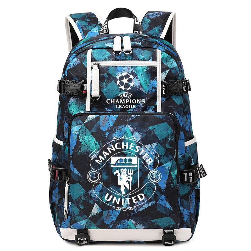 College Style Campus Leisure School Bag Printed Football Burden Reduction Ridge Protection Large Capacity Student Light Backpack