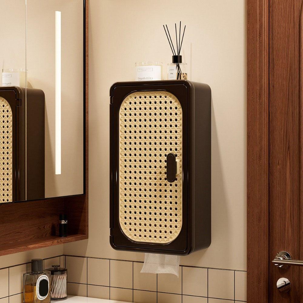 Wall Mounted Tissue Box Llarge Capacity Waterproof Paper Box Container With Partition Ancient Style Cosmetics Organizer Box