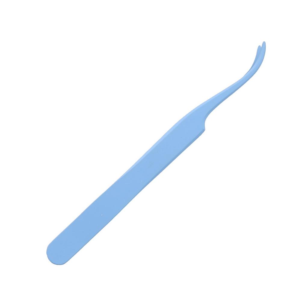 In Stock Beauty Tools: Stainless Steel Colored Curved Lash Tweezers for Eyelash Extensions and False Eyelashes