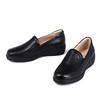 Wedge heel soft sole shallow mouth shoes soft leather comfortable commuting single shoes spring and autumn new versatile
