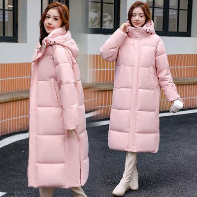 Padded Jacket China Play Winter Long Jacket Down Padded Jacket 2025 New Loose Padded Jacket Over the Knee Korean Version Thickened Padded Jacket