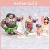 Captivating Moana 6 Pcs Action Figures Dolls Ideal For Playtime And Decoration