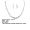 1 Set Bride Necklace Elegant Temperament Luxury Noble Dainty Hypoallergenic Sparkling Rhinestone Dangle Earrings