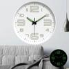 10 Inch Modern Glow in The Dark Wall Clock Non-Ticking Silent Movement Night Light Clock Decorative for Home Living Room Office