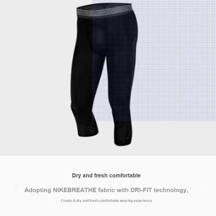 Nike Pro 3/4 Training Quick-Dry Tights Men Bottoms Black CN9653-010