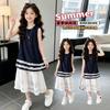 Girls' Lace Patchwork Sleeveless Dress