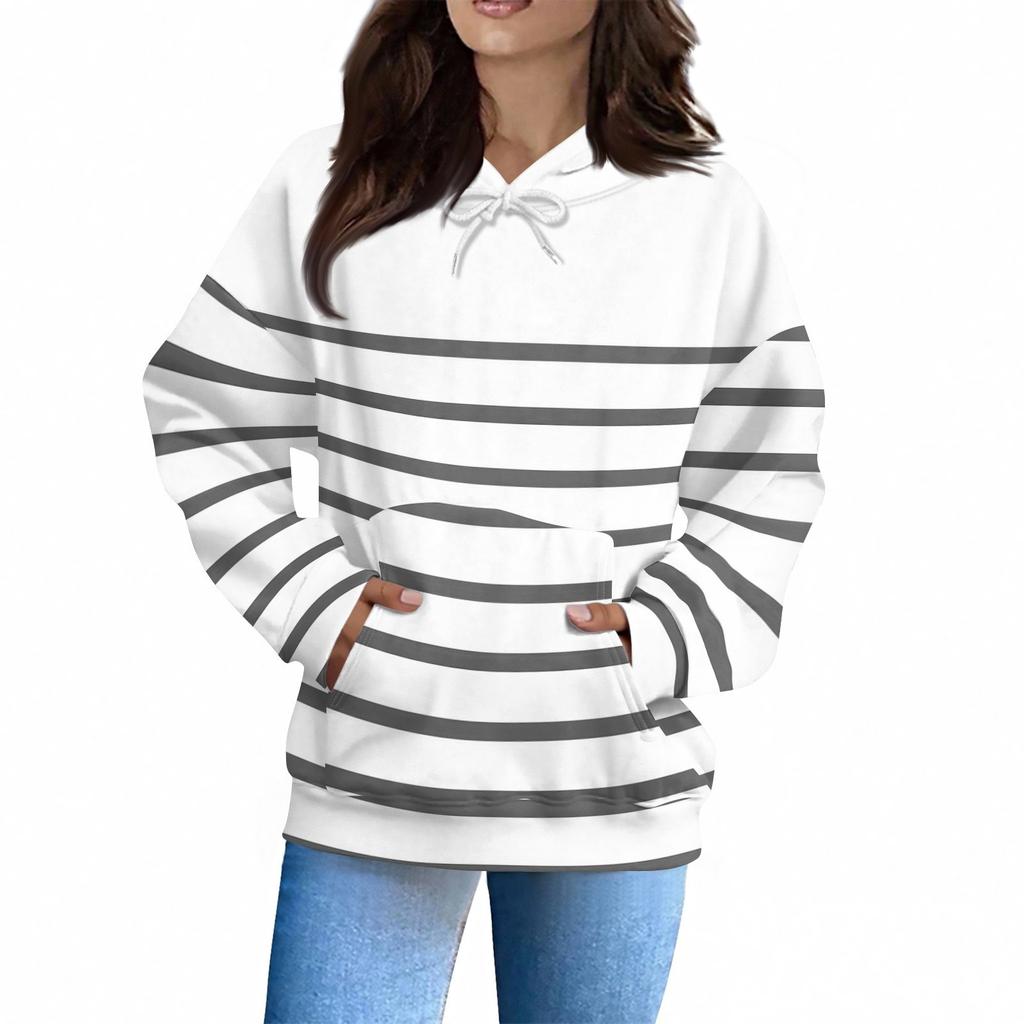 Women's Fashion Daily  Casual Hoodie Long Sleeve Printed Top