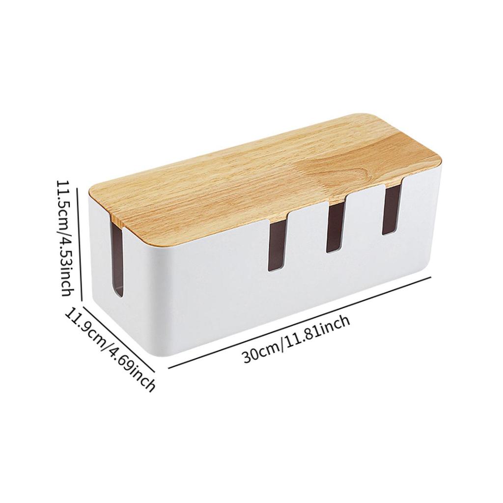 Cable Tidy Box Dustproof Protector Storage Rack Management Case for Home Tabletop Bedroom Loose Wires Management Messy Cables