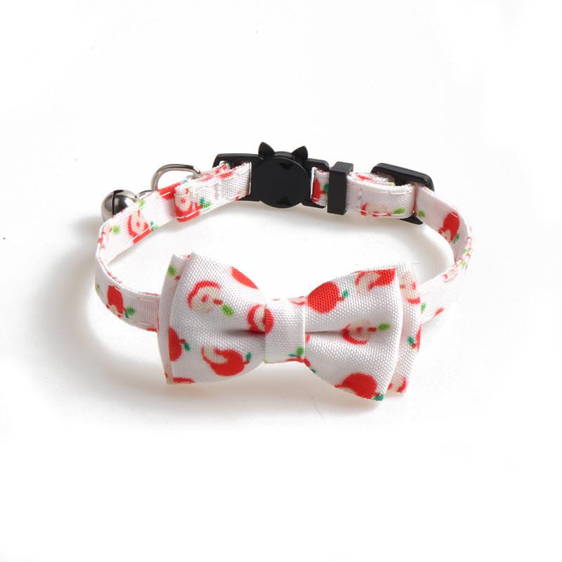 Adjustable Polyester Fruit Cat Collar Cute Bow And Bell Apple Lemon Kiwi Banana Apple