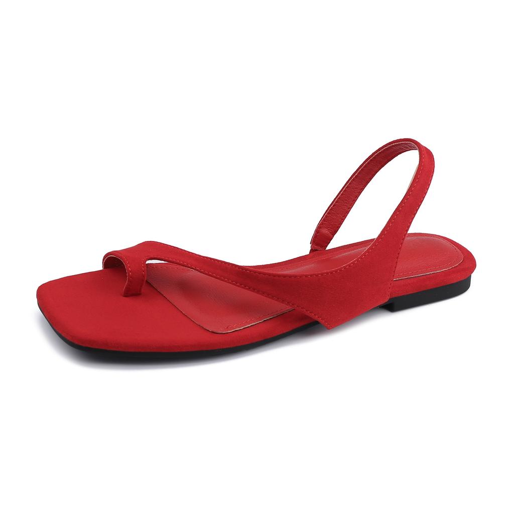 Grape Mother Flat-soled Sandals Women's Summer Outer Wear Temperament Advanced Sense Soft-soled Casual Versatile Beach Roman Shoes Women's Sandals