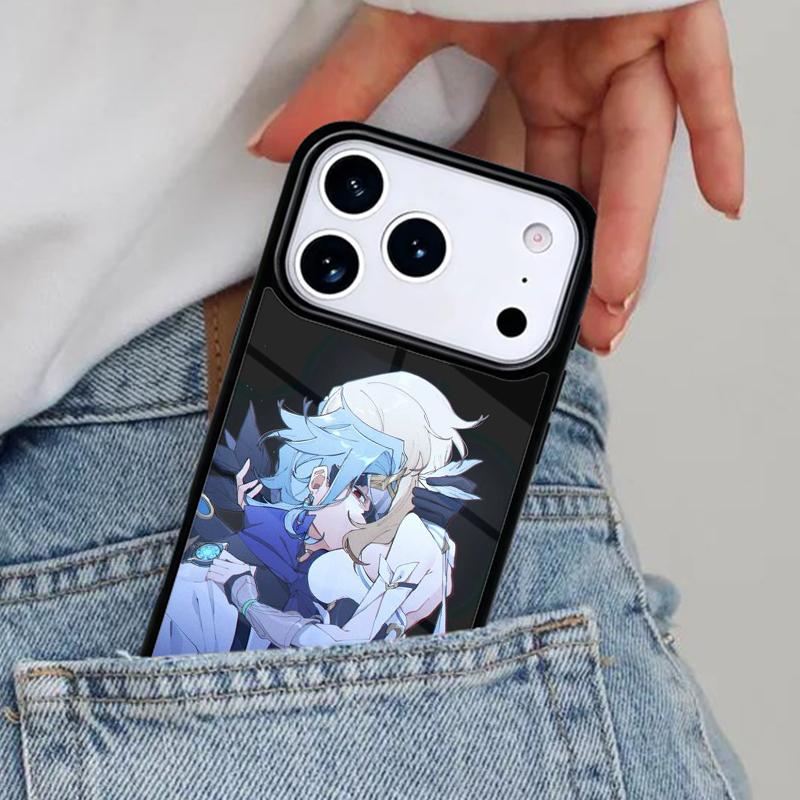 

Аниме Genshin IL DOTTORE Чехол для телефона iPhone 16e 15 14 13 12 17 Pro Max Plus Air 17pro Чехол Coque iPhone 14 Plus