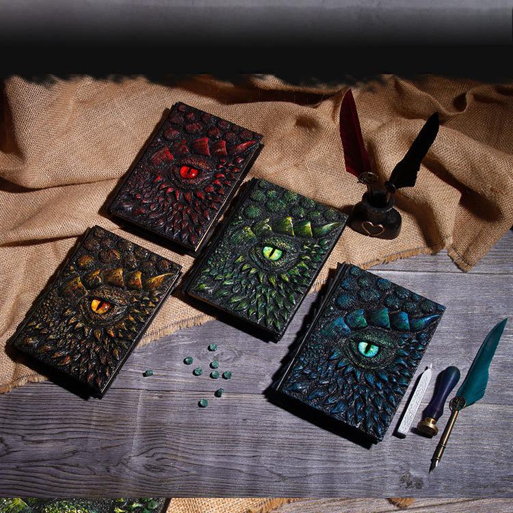 Independent Site Resin Animated Devil's Eye Dragon Book Ornament