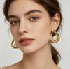 Elegant Steel Twisted Pearl Earrings – Chic Light Luxury Design