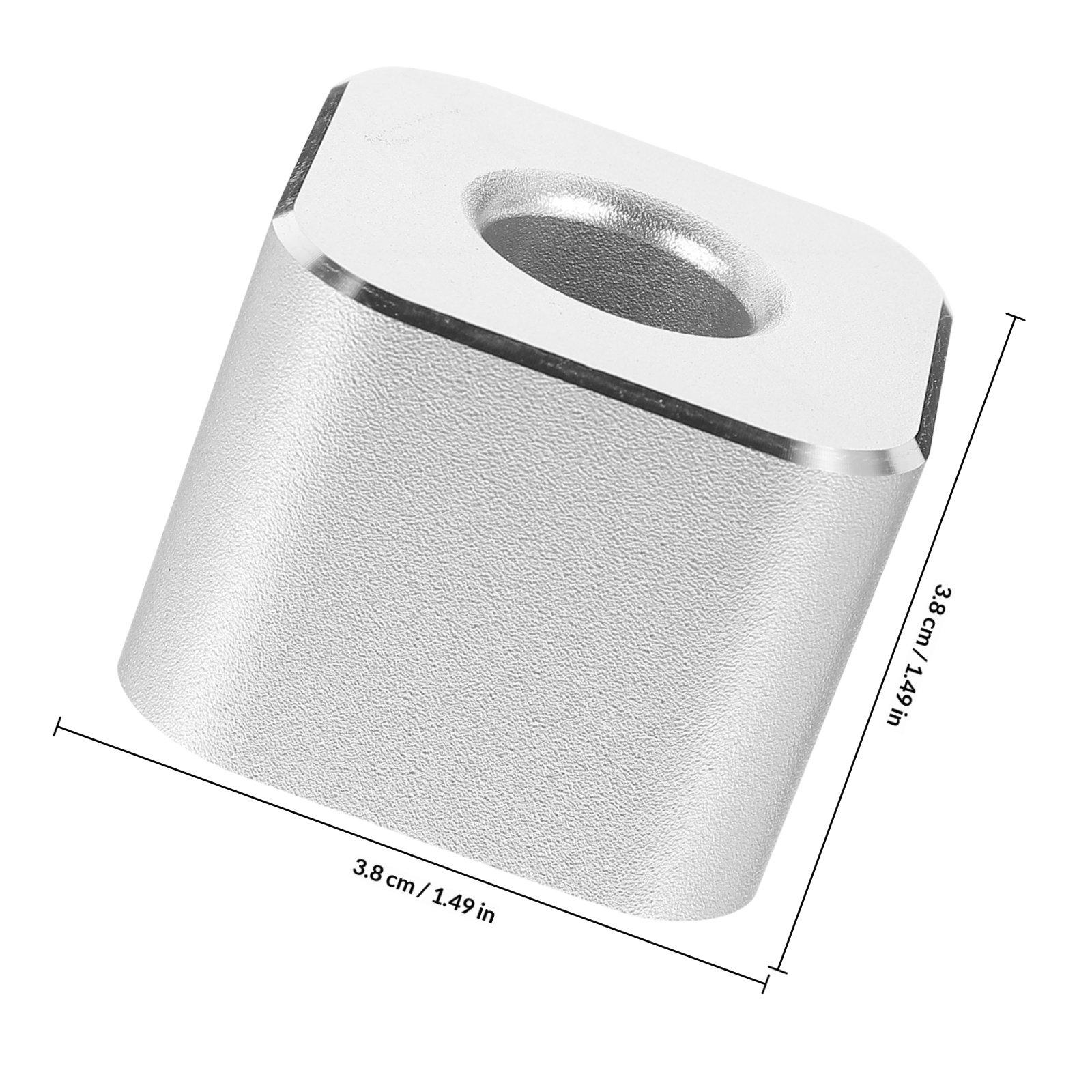 Desk Pen Holder Metal Single Cube Stand for Fountain Quill Ink Pens Fine Workmanship Exquisite Details Pen Rest Stand for Office серебряный