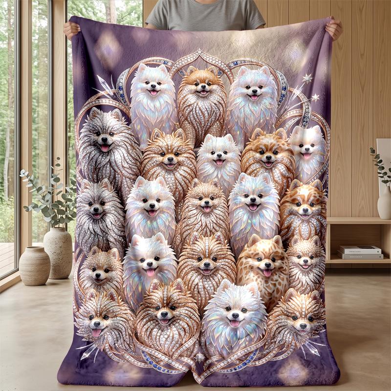Elegant French Bulldog Portrait Theme blanket Lightweight Warm Flannel Blanket Decorative Throw Blanket for Home Decoration