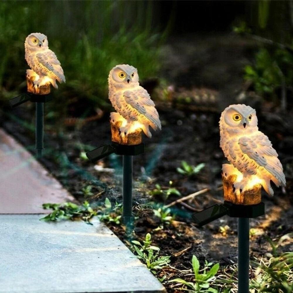 Solar Powered Animal Statue Solar Light Realistic Outdoor Lawn Lamp  Garden Decorations