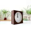 KATOMOKU Dual Use Clock 4, Brown, km-95BRRC, Radio-Controlled Clock, Wall or Tabletop Use, Continuous Second Hand, 14cm