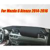 Schwarze Leder-Armaturenbrettabdeckung Dash Protector Pad Matte für Mazda 6 Atenza 2014-16