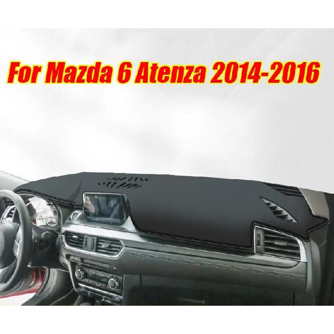 Black Leather Dashboard Cover Dash Protector Pad Mat For Mazda 6 Atenza 2014-16