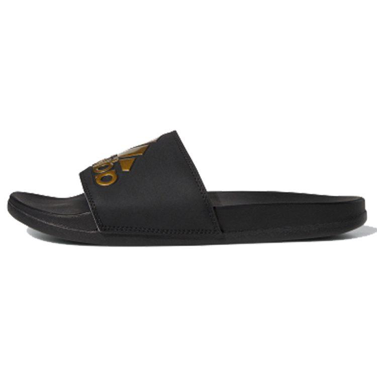 Adidas Adilette Comfort Slide Slippers Men's Black Gold EG1850