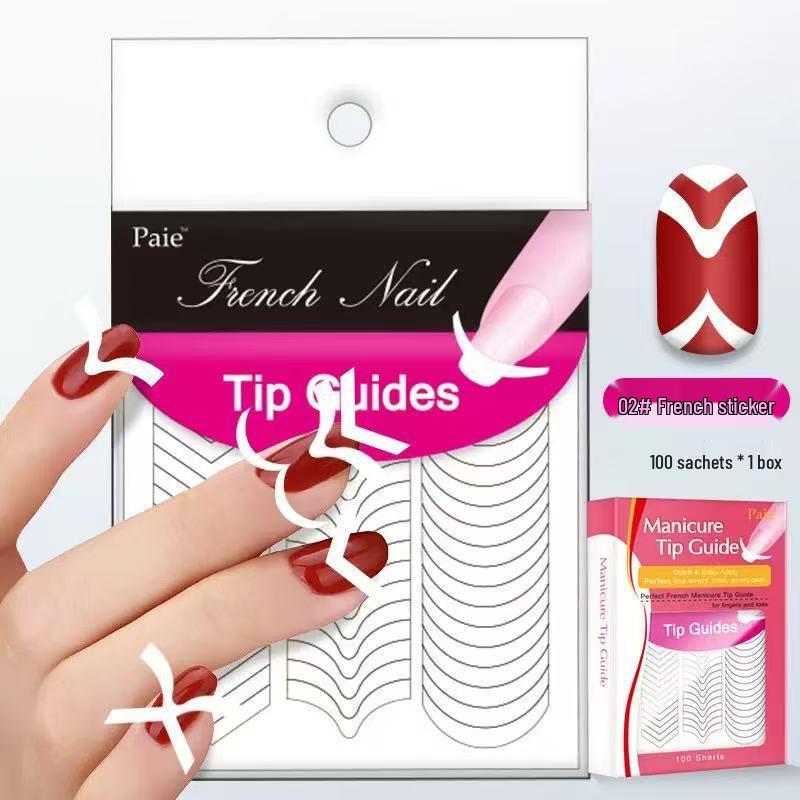 Nail Art Stickers: Smile, Wave, V-Shape, Crescent Edge French Designs