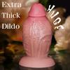 Oversized Liquid Silicone Dildo with Strong Suction Cup, 10cm Diameter, Soft Body-Safe Silicone, Waterproof, Discreet Packaging