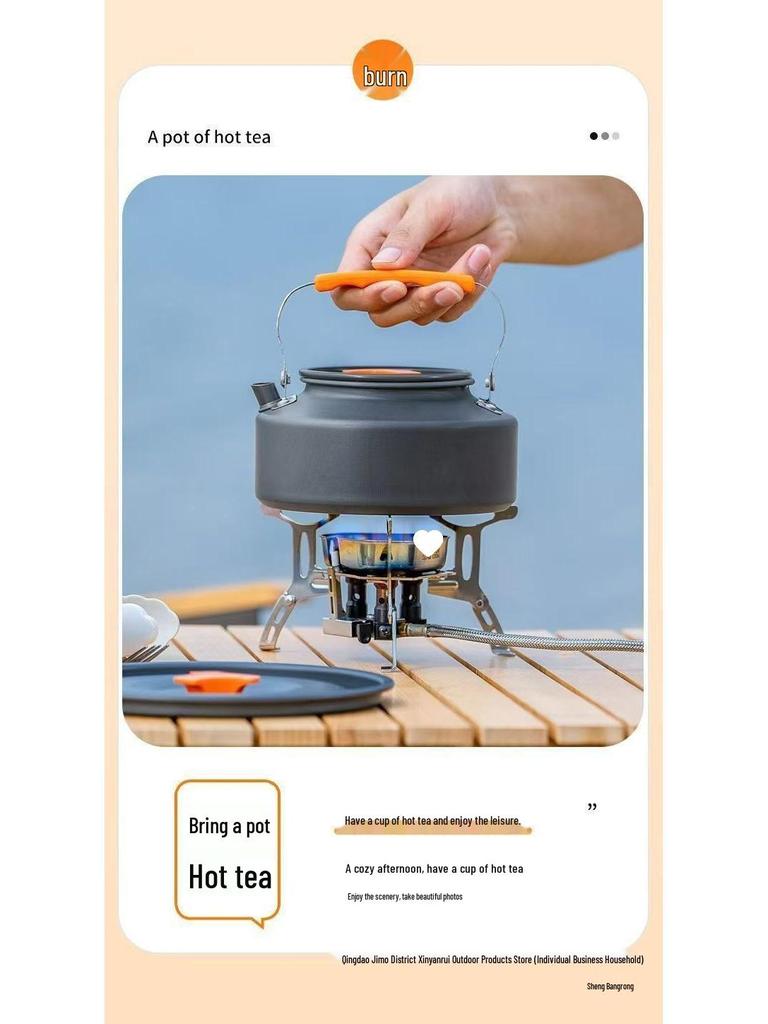 Portable Outdoor Camping Cookware & Kettle Set
