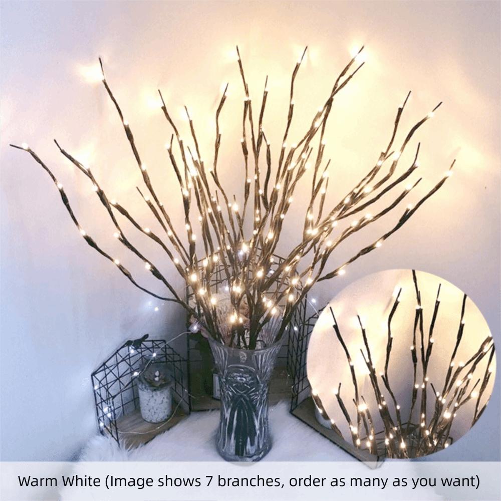 Bendable Fairy Lights Battery Operated Willow Branches Lights LED Simulated Tree Branch Light  Home